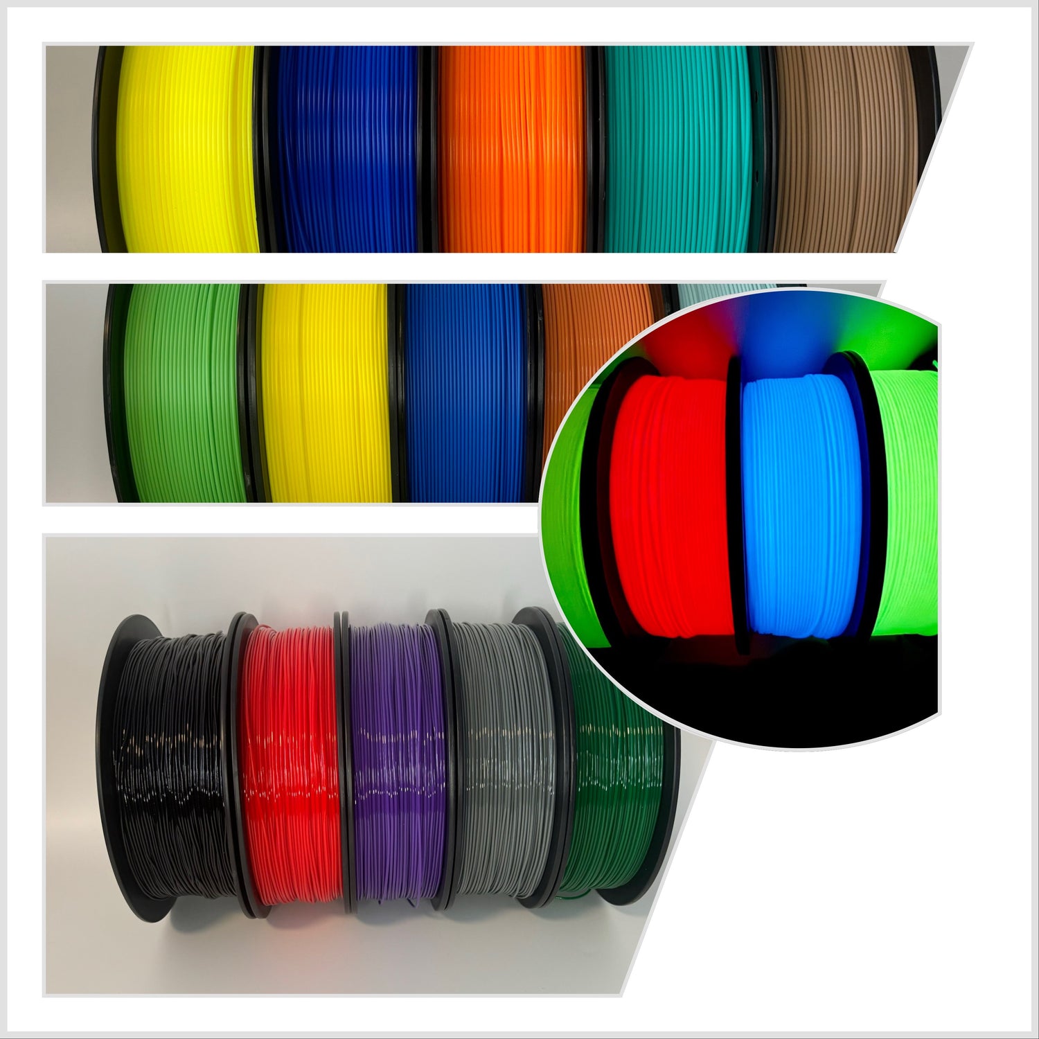 KJI 3D Printer Filaments (PLA+, PLA+ Matte, PLA+ Luminous, PETG, TPU 95A)