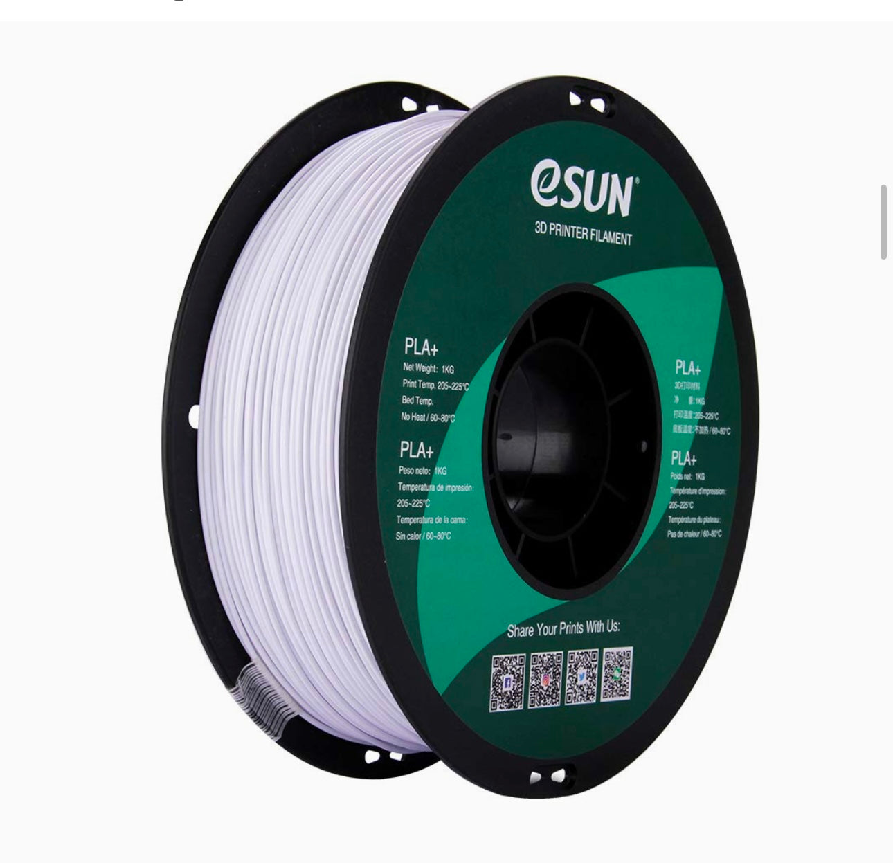eSUN PLA+ Filament 1.75 mm 1 kg plastic spool