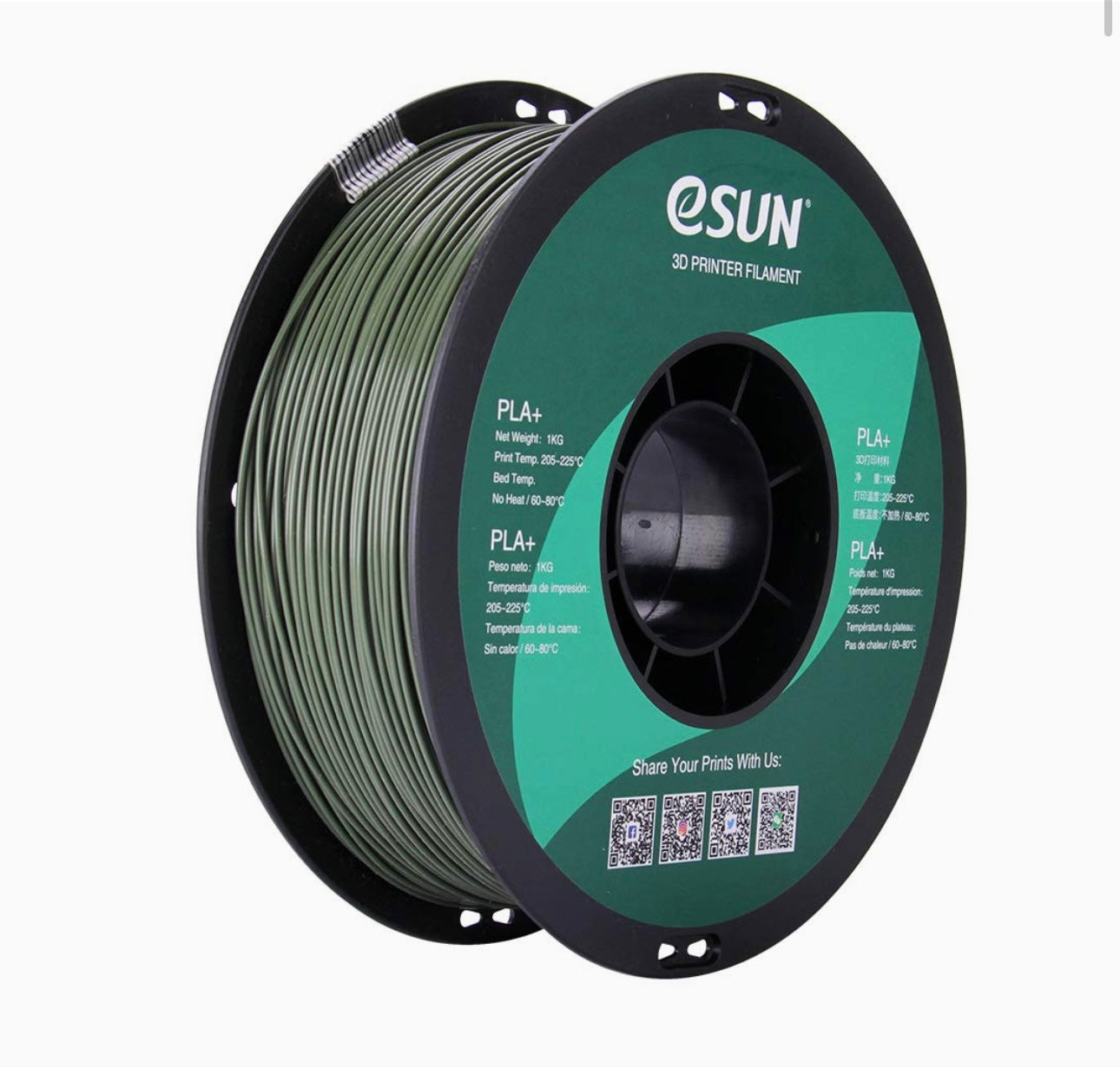 eSUN PLA+ Filament 1.75 mm 1 kg plastic spool