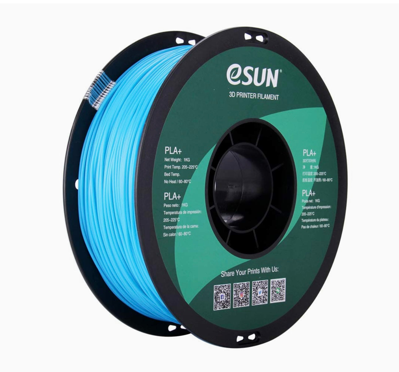 eSUN PLA+ Filament 1.75 mm 1 kg plastic spool