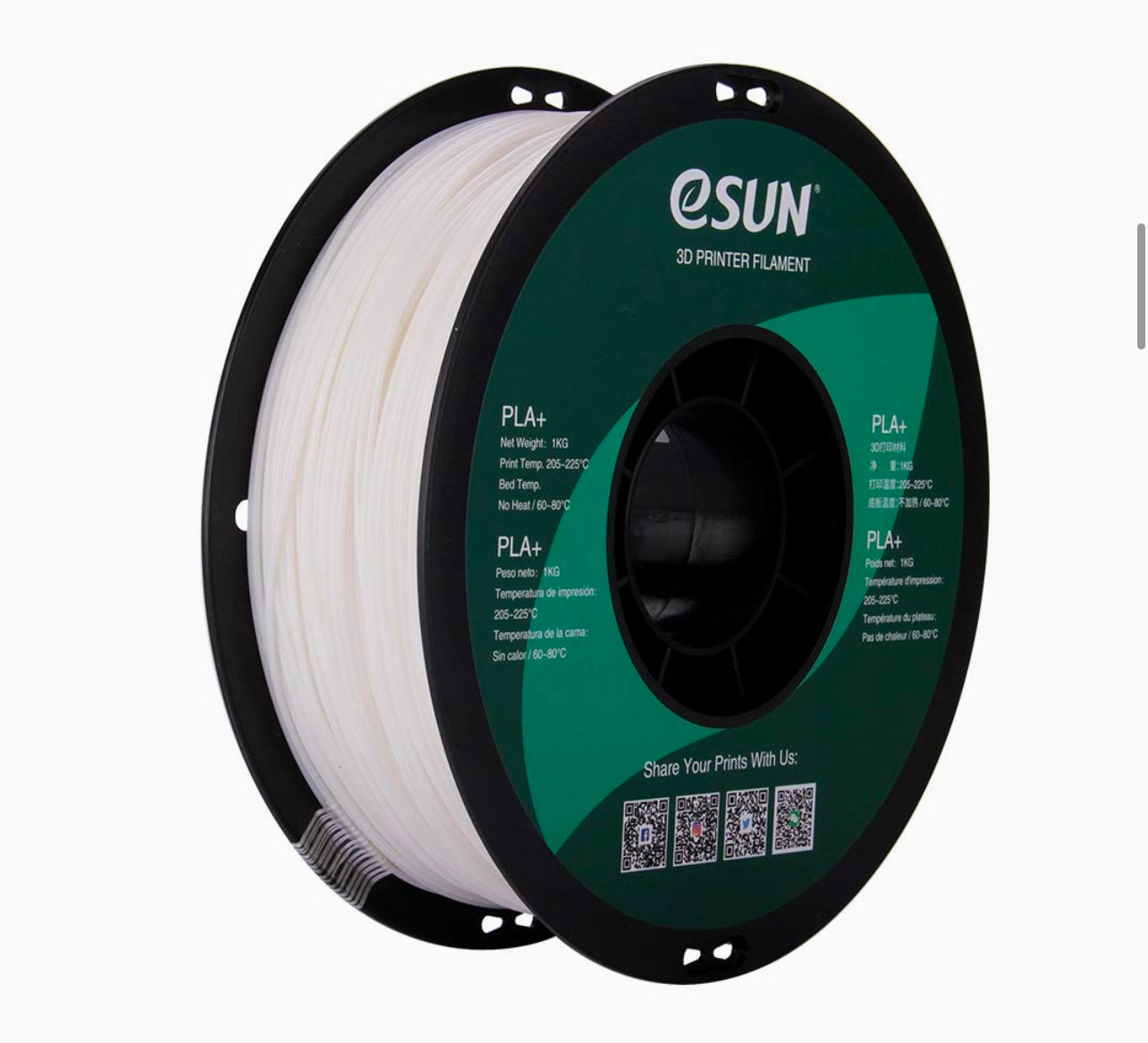 eSUN PLA+ Filament 1.75 mm 1 kg plastic spool