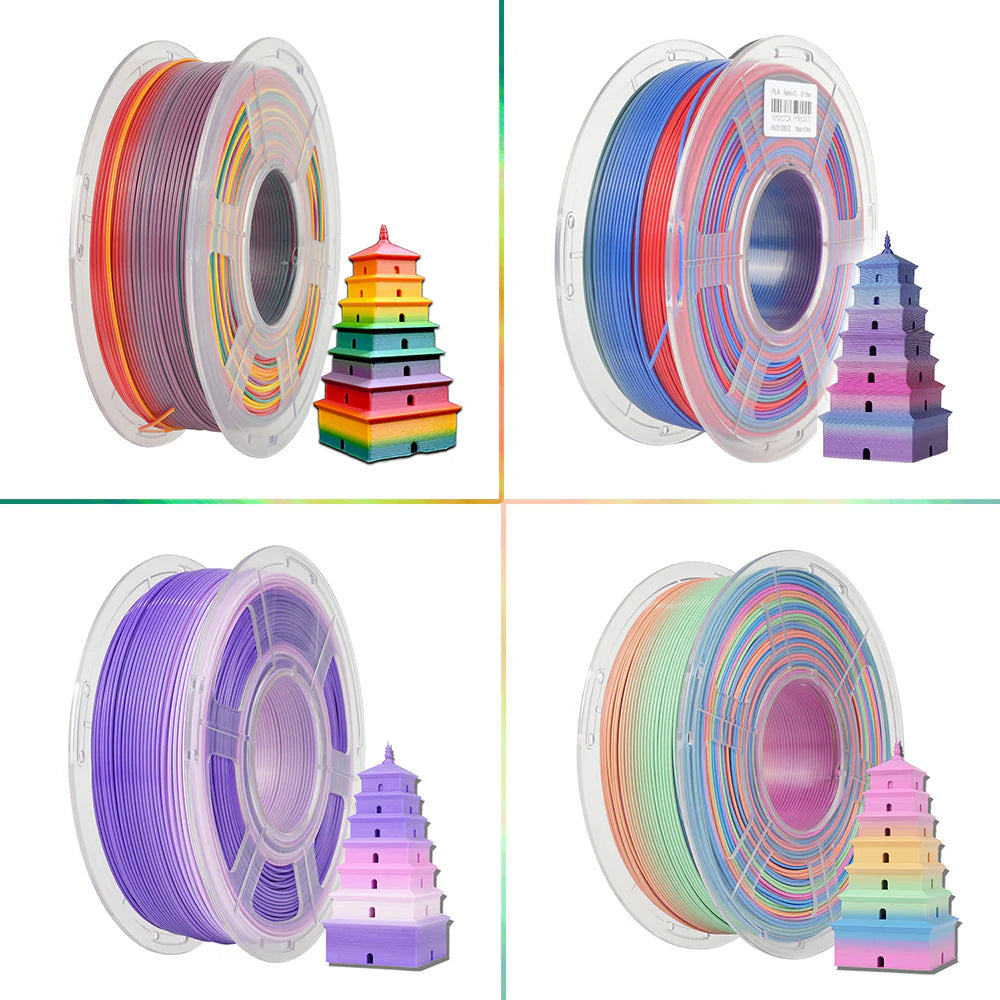 Vibrant Rainbow Filament for 3D Printing in Winnipeg & All Over Canada