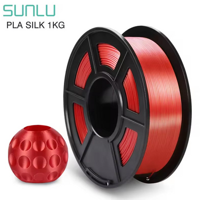 SUNLU Silk PLA+ Red 3D Printer Filaments