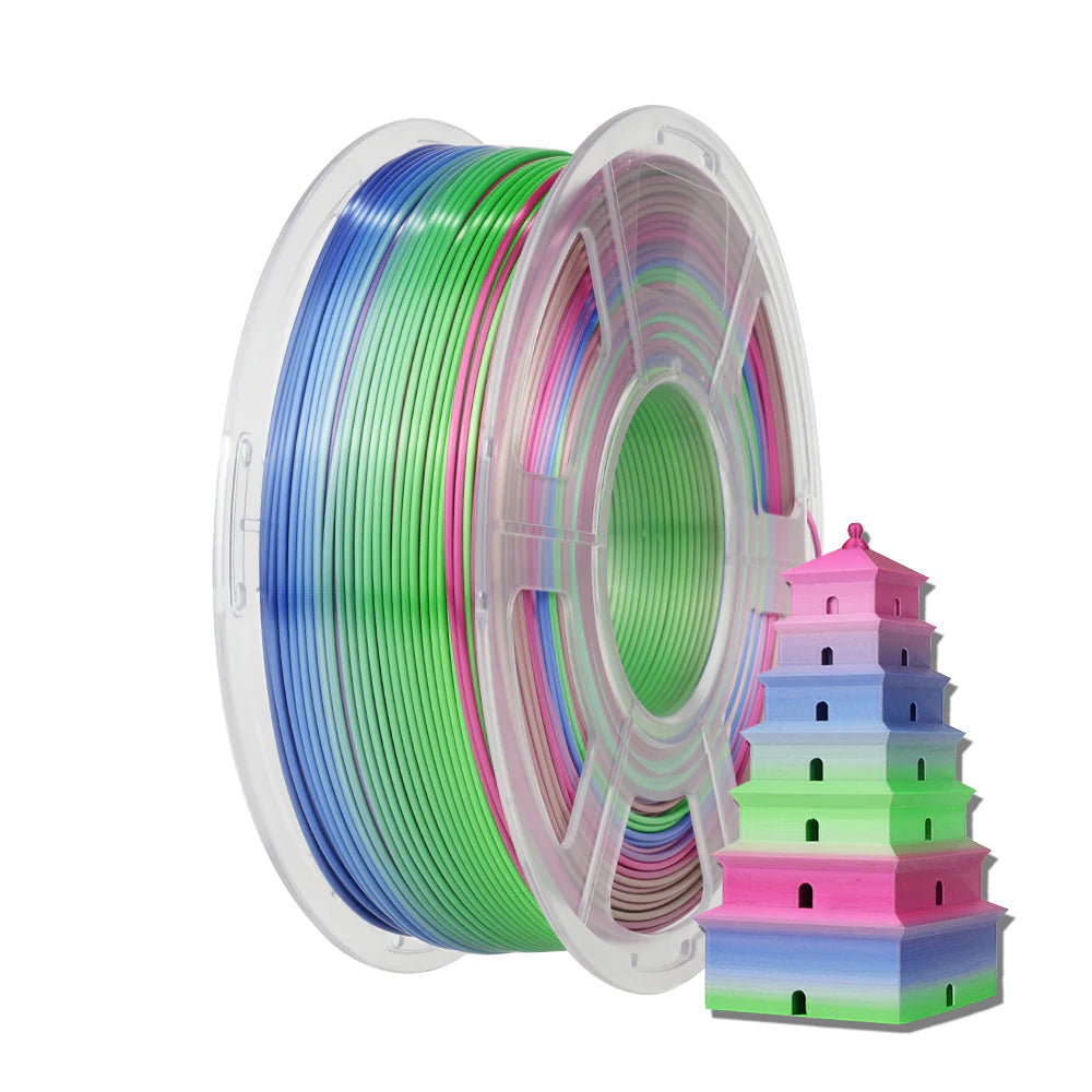 SUNLU Silk PLA+ Rainbow 06 3D Printer Filaments