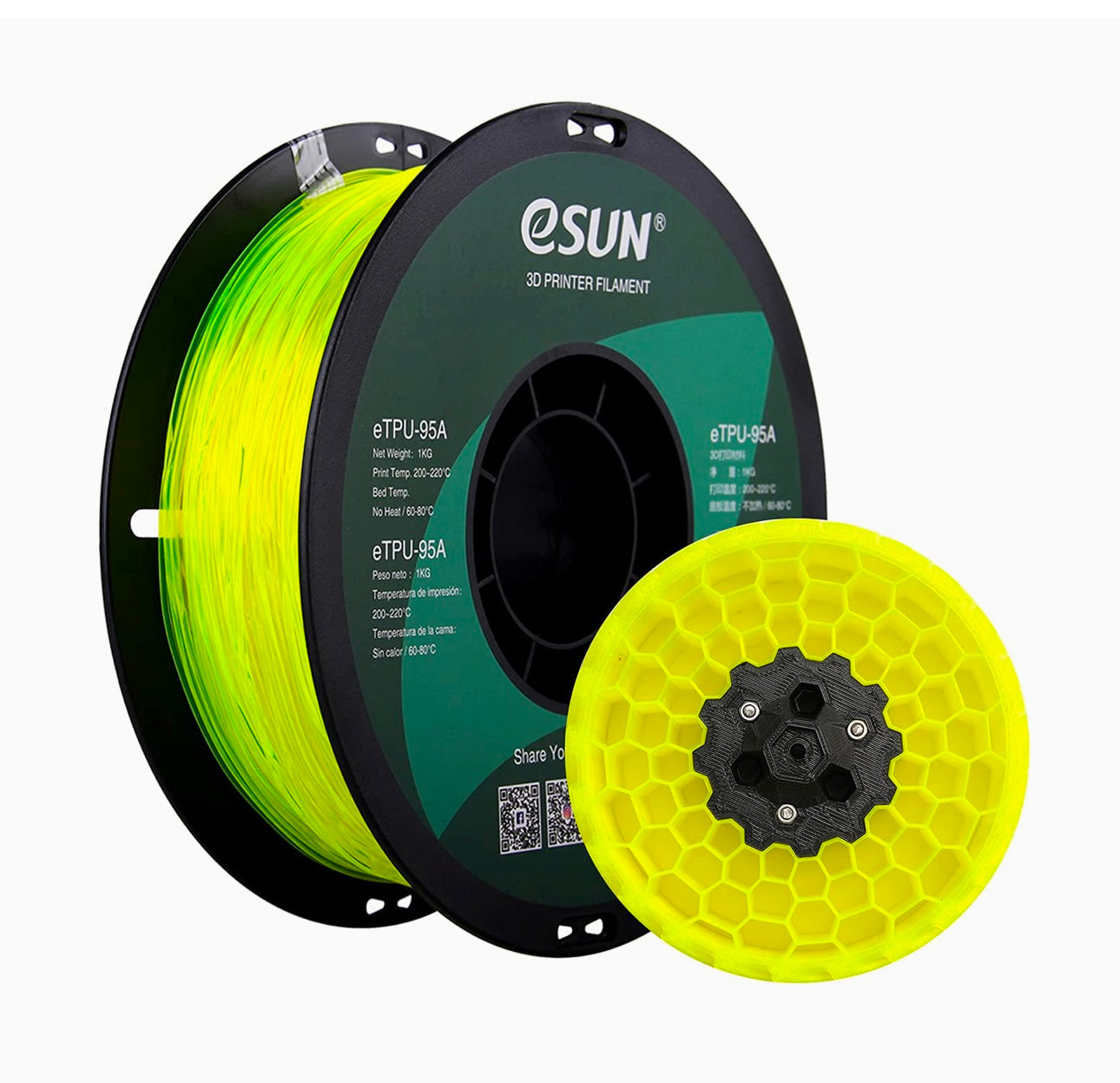 eSUN eTPU 95A Filament 1.75 mm 1 kg Plastic Spool