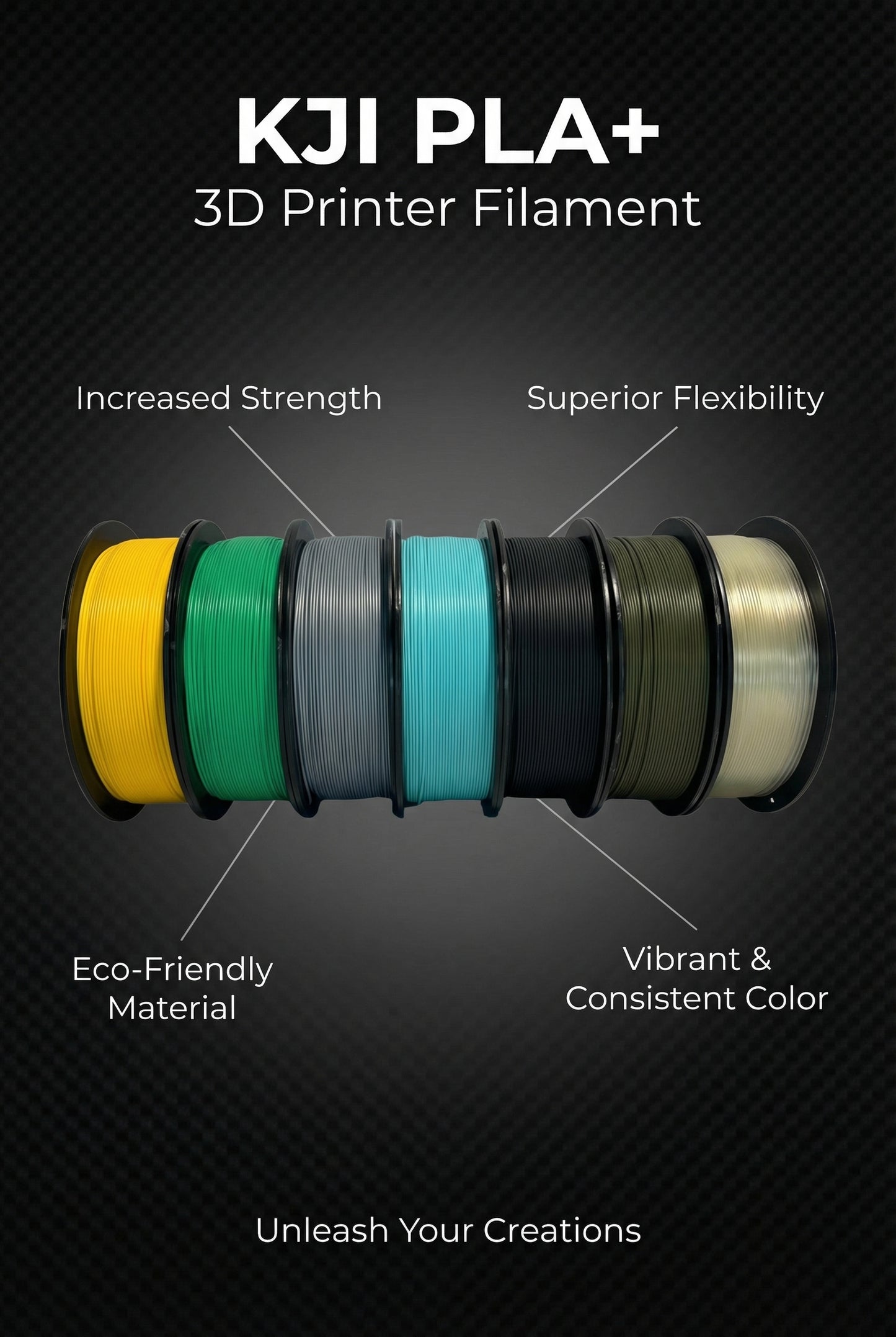 KJI PLA+ 3D Printer Filament 1.75 mm 1 kg
